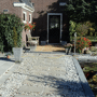 Wit grind in de tuin